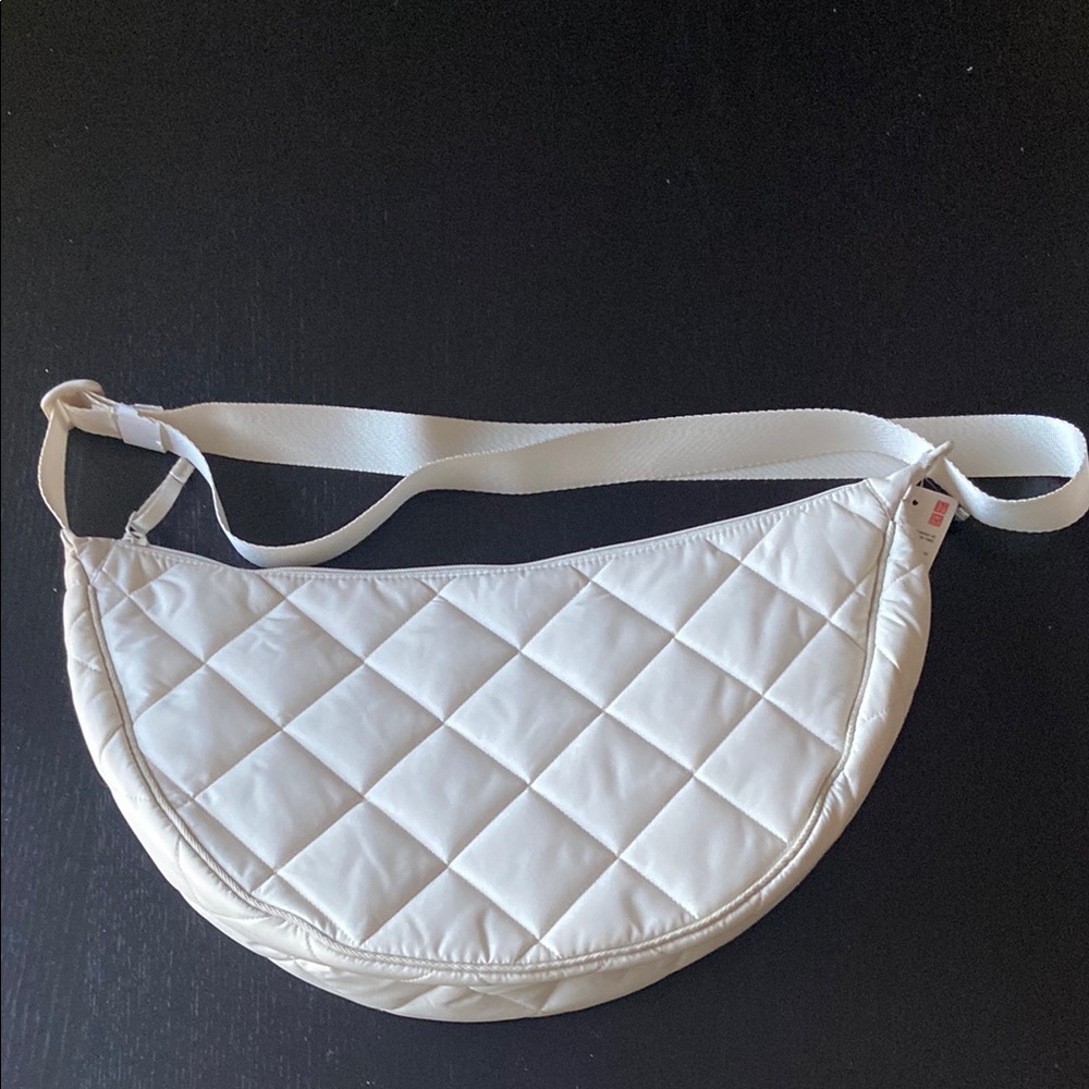 NWT Quilted Cream Shoulder Bag